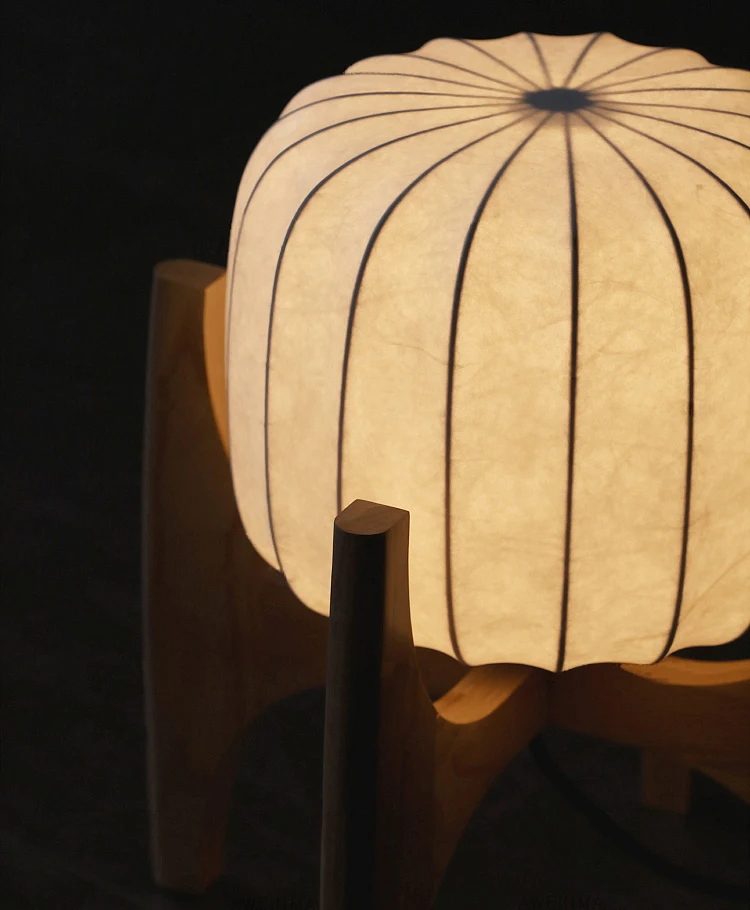 industrial style creative villa room decoration bedroom bedside white cloth wooden table lamp