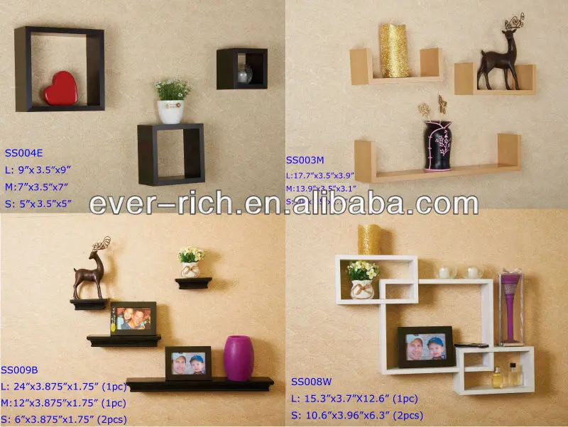 New Design Modern Right Angle Wall Cube Decorative Wall Wood Shelves