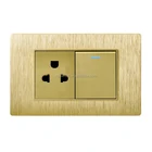 Fireproof Light Power Switch American Safety Electric Switch and socket durable home decorate Socket Custom frame Color