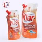 Spouted Liquid Packaging Custom Stand Up Pouches With Handle