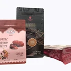 100% food grade protein eight side seal square block flat bottom gusset pouch bags with zipper