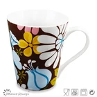 porcelain coffee mug cup 12oz fine full flower decal porcelain mug