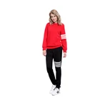 Custom Crewneck Sweatshirt Stripe Long Sleeve Pullover Sweater Men Logo Printing
