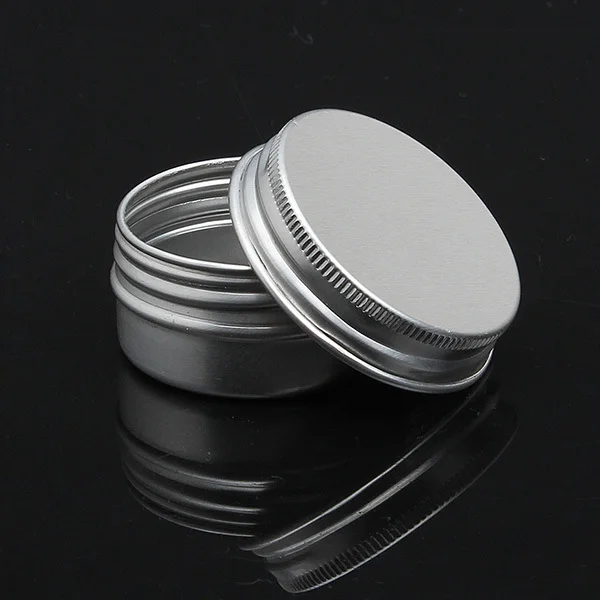 6pcs/lot 15ml Empty Aluminium Cosmetic Pot Lip Balm Jar Tin Containers Screw Lid for Cream Ointment Hand Cream Storage