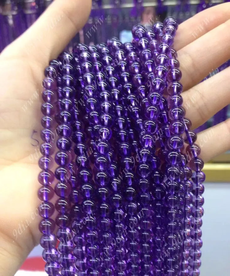 High Quality Amethyst Crystal Bead Bracelet Classic Religious Star Number Pattern Wedding Party Gift for Special Occasions