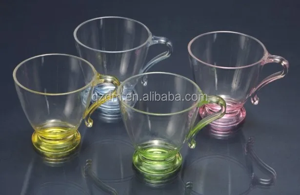 Coffee cup acrylic cup with handle Plastic Mugs