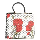 Flowers Print PU Leather Fashion Female New Fresh Lady Tote Shoulder bags Handbags for Women