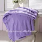 Plain Color Queen Size Fleece Blanket for Home/Hotel