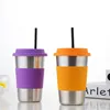 ZUOGE wholesale 500ml stainless steel cup coffee mug single wall tumbler with straw