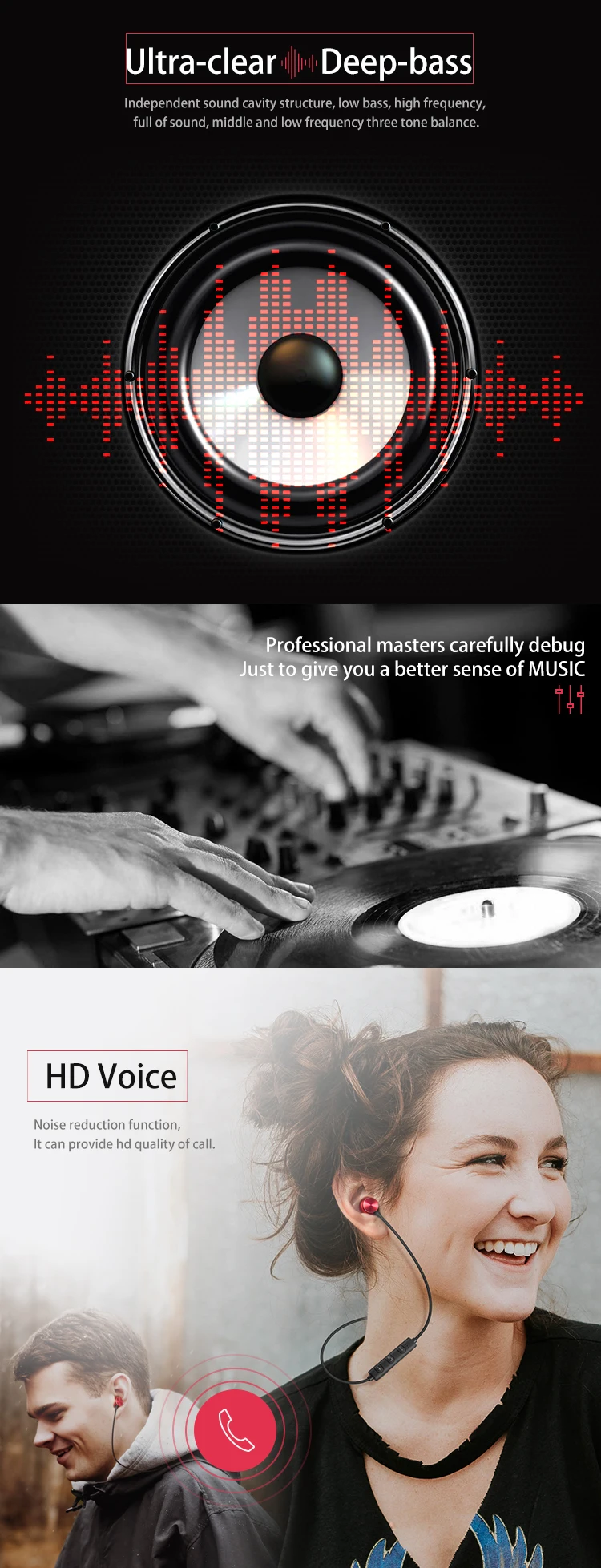 Oem Fancy Earphone Magnetic Stereo Sport Wireless Headset Bluetooth Mini Headphone - ANKUX.COM
