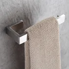 Brushed Nickel Paper Holder Towel Bar Bathroom Accessories Set