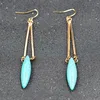 Long Turquoise Drop Earrings