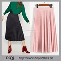 Garment factory 2017 newest fashion designer ladies long skirt, wholesale maxi pleated chiffon long skirt