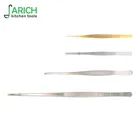 (JYKTT-A132-4set) whole Stainless steel straight food tong Chef tweezers with poited and round tip