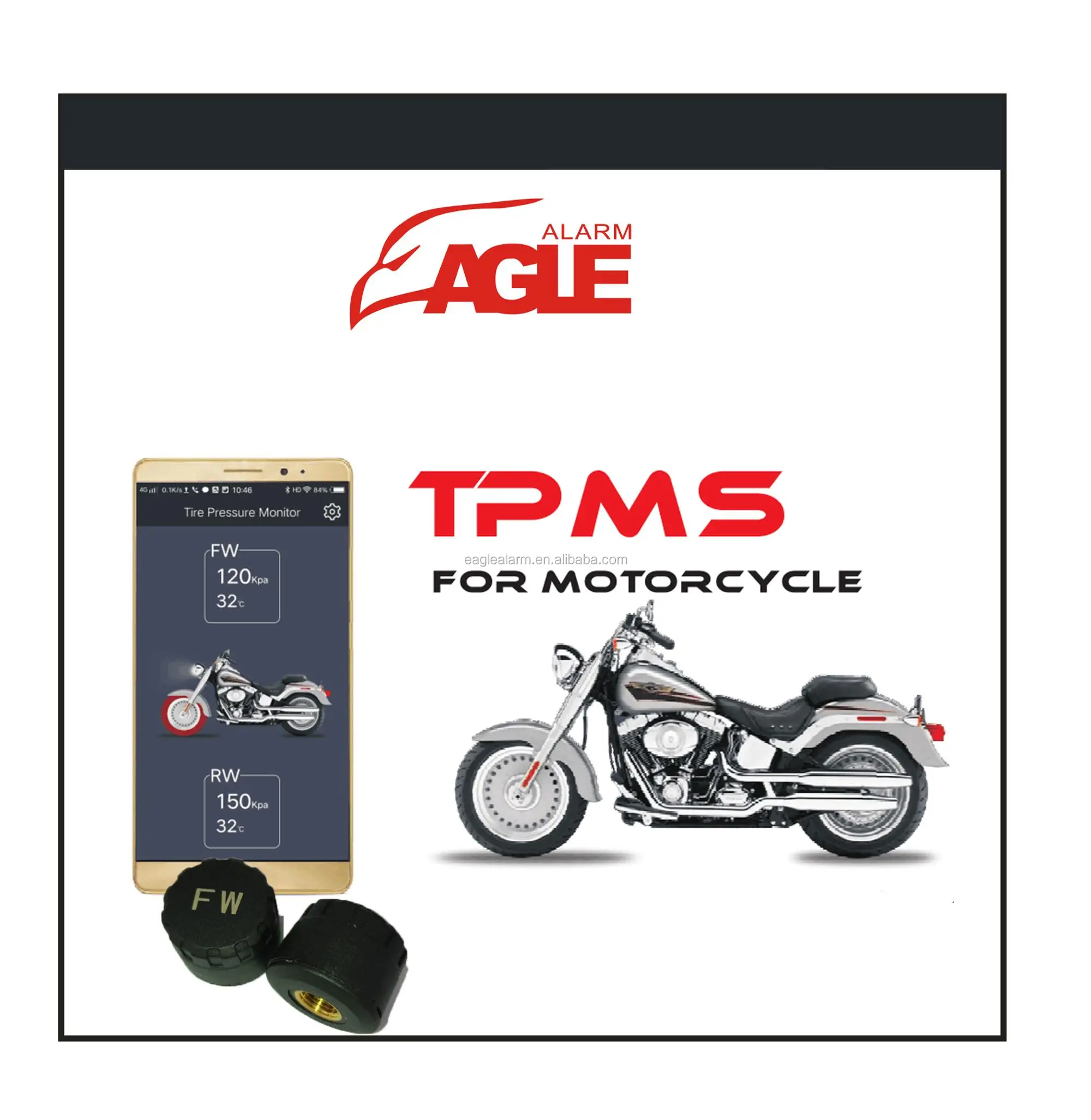 EG-TP03 OEM TPMS per moto con Costruito in Batteria Al Litio, Disegno speciale TPMS per la Bici