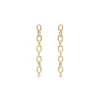2019 High quality 925 silver minimalist oval link dangling earrings