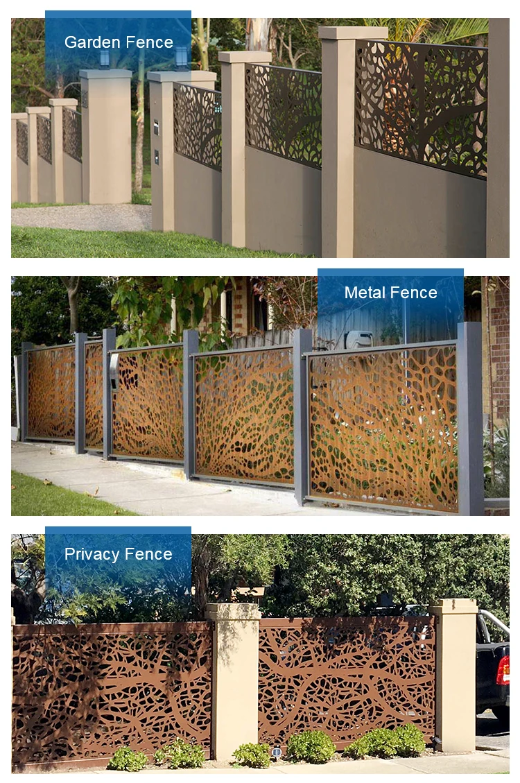 Metal Fencing Designs for Modern house garden