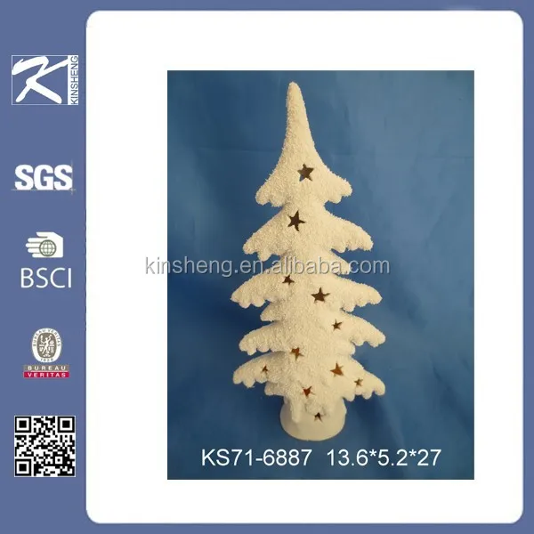 new product white porcelain christmas tree with led light gifts