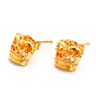 Custom Fashion jewelry 18k Gold Color Crown Earings