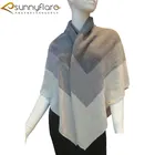 Square Grid knitted Cashmere ladies Shawl Winter Scarf Plaid Ponchos for women