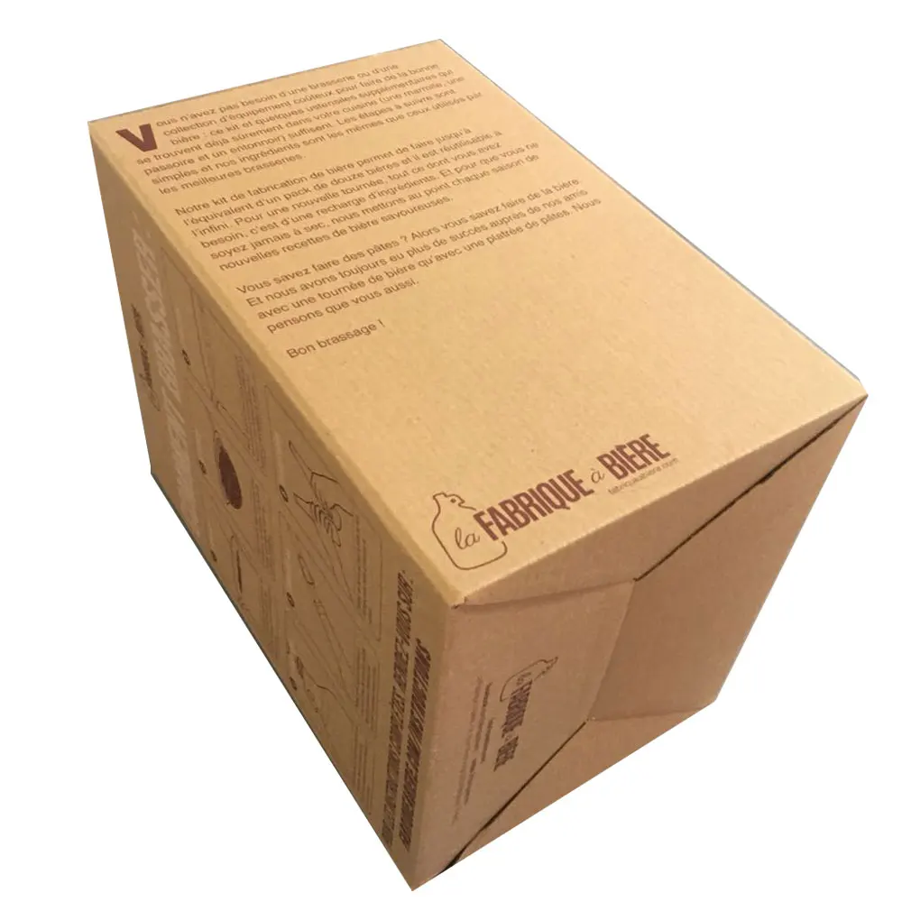 box brown corrugated brown paper gift package shipping box