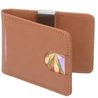 Men's Custom RFID Blocking clip Wallet PU Leather Money Clip
