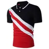 Stylish Men's Summer Short Sleeve Polo Shirts T-shirt Lapel Slim Fit Tee Tops