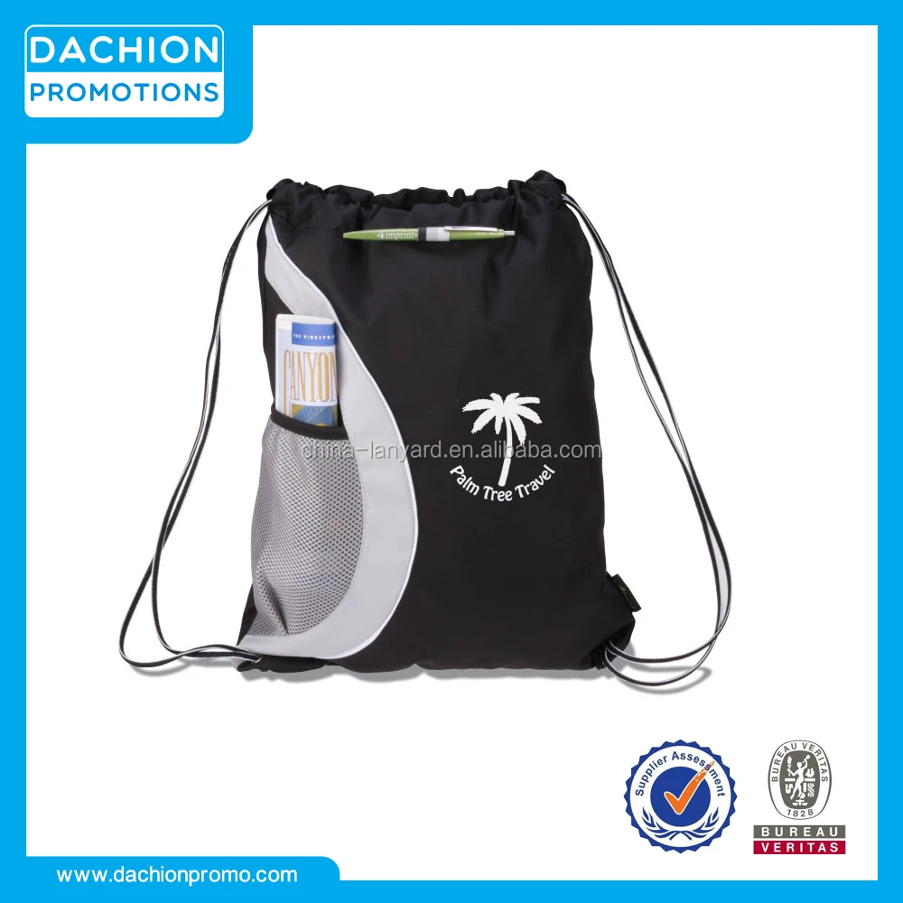 drawstring bag with mesh air pocket