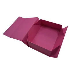 custom folding collapsible cardboard hot pink color clothing box