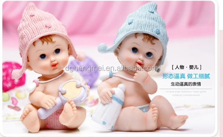 unique colorful polyresin baby shower figurines