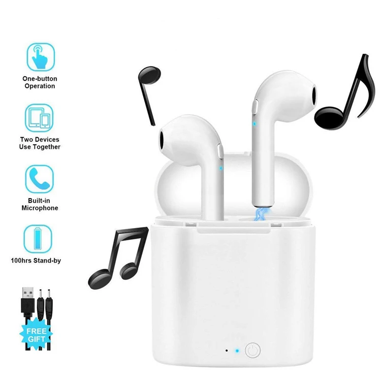 Hot selling Wireless Headphones i7s tws Twins Bluetooths Wireless Earbuds earphone for cell phone - ANKUX.COM