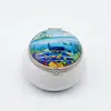 Best Seller Sea Souvenirs Customized Porcelain Trinket Box Crystal Glass Lid Ceramic Jewelry Box