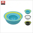 Colander set of 4pcs large vegetable round washing bowl plastic fruit mixing container BPA free salad bowls