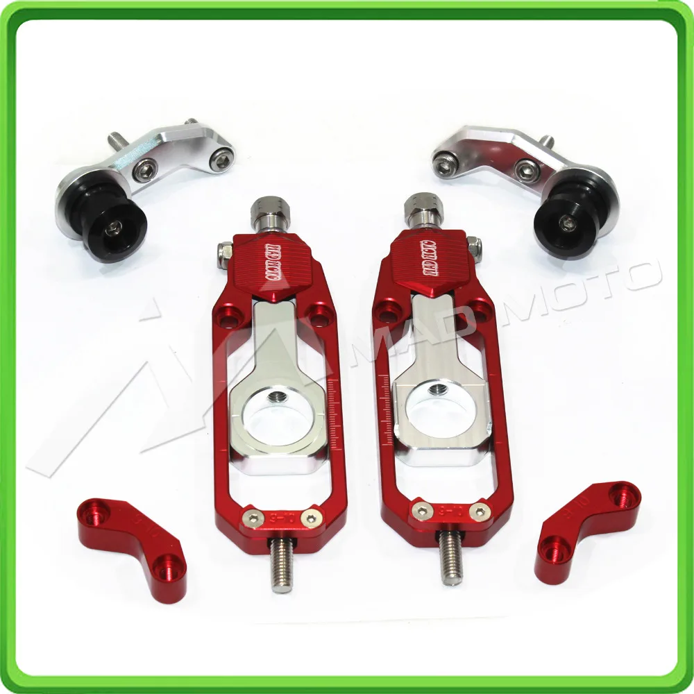 Chain Tensioner Adjuster with bobbins for HONDA CBR 1000 RR CBR1000RR 2008 2009 2010 2011 2012 2013 2014 2015 2016 Red&Silver (12)