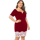 Bodycon Wrap Office Plus Size Summer Ladies Casual Clothes Women Dress