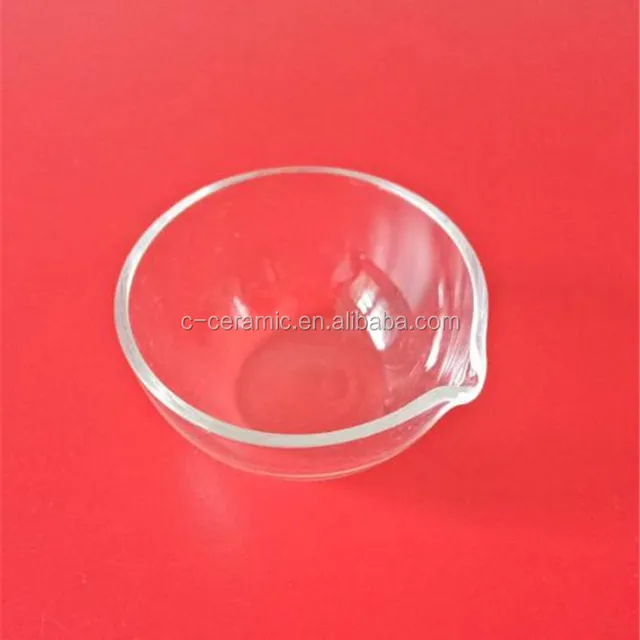 clear evaporating dish