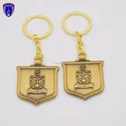 Custom metal keychain shield key chain antique keyring with Pakistan military logo