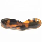 Bridal hair clip handmade cellulose acetate clip in human hair extensions