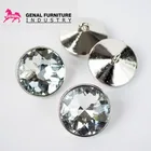 2019 Popular style decorative clear diamond crystal buttons for upholstery