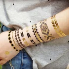 OEM Personalized Temporary Metallic Golden Flash Stickers Tattoo With High Quality
