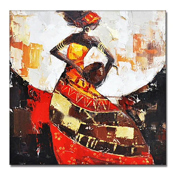 handmade african figure painting