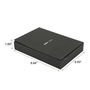 electronic product hot stamp plain black gift boxes