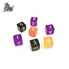 Factory direct sales Six Sided 16mm Dice Transparent Cube Round Corner Portable Table Playing Games Dices