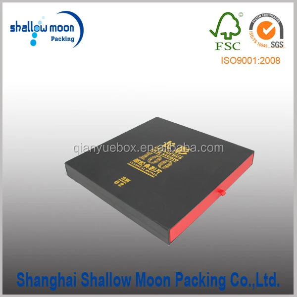 customized rigid cardboard cd packaging gift box