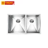 Factory Supply Apartment Size Stainless Steel 304 Double Sink for Kitchen