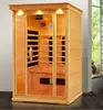 2 person capacity sauna wooden hemlock ceramic/carbon heater sauna