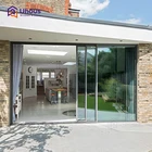 Commercial system frameless aluminum soundproof interior glass sliding door