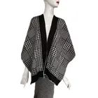 2019 fashion 100% acrylic women plaid soft jacquard shawl