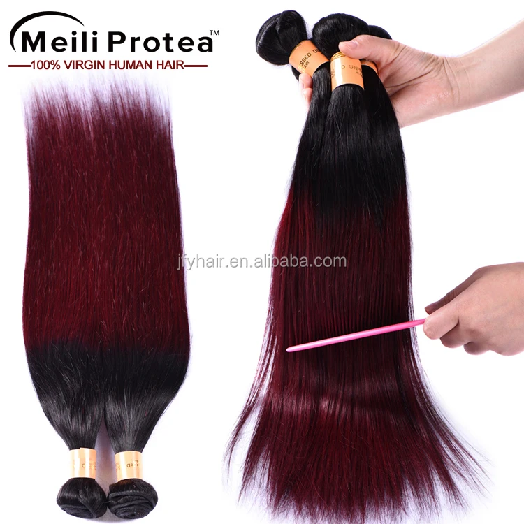 2017 Cheap High Quality 1b 99j Colored Sew In Peruvian Human Hair