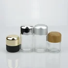 1oz 2oz 3oz 4oz Child Resistant clear Glass Jars with child proof cap for hemp packaging